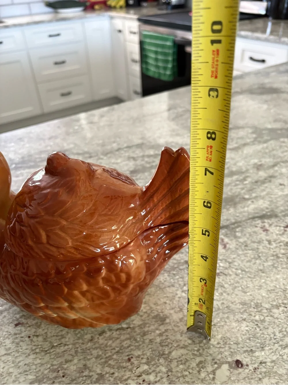 Vintage Brown Hen Chicken Covered Cookie Jar Canister Ceramic